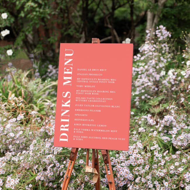 Cheeky Vibes Drinks Menu Sign - Image 2
