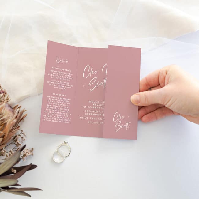 Simple Blush Wedding Invitation - Image 4