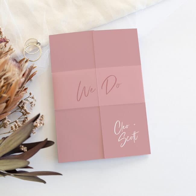 Simple Blush Wedding Invitation