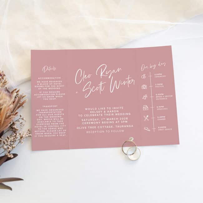 Simple Blush Wedding Invitation - Image 2