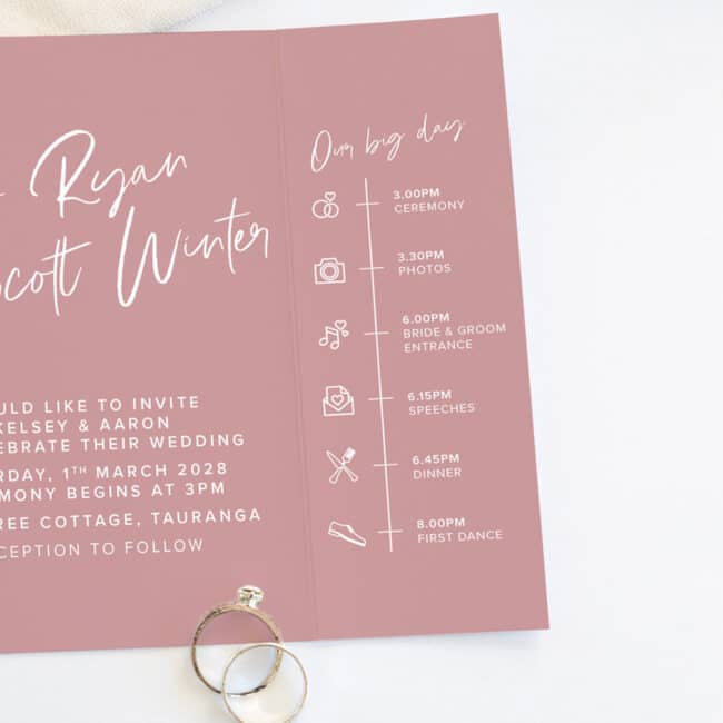 Simple Blush Wedding Invitation - Image 3