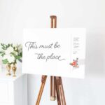 Illustrated Wedding Welcome Sign