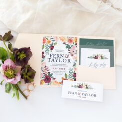 In Bloom Pocketfold Wedding Invitation