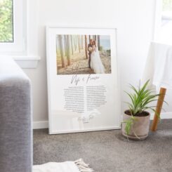 Wedding Photo and Vow Print