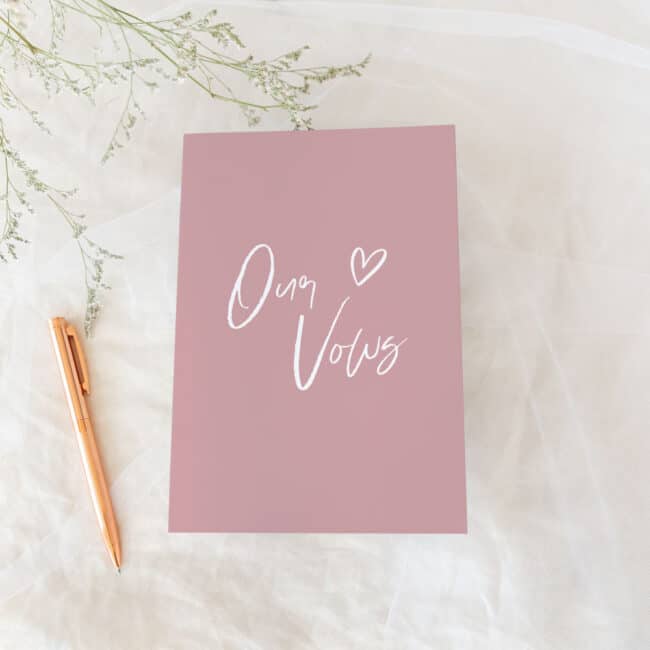 Simple Blush Vow Book