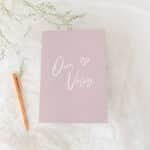 Simple Blush Vow Book