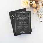 Chalkboard Engagement Party Invitation