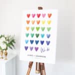 Rainbow Wedding Welcome Sign