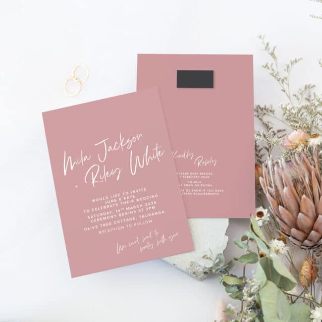 Simple Blush Wedding Invitations - Image 3