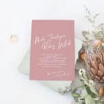 Simple Blush Wedding Invitations
