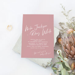 Simple Blush Wedding Invitations