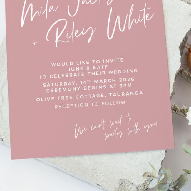 Simple Blush Wedding Invitations - Image 2