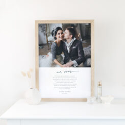 Wedding Photo and Vow Print
