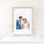Simple Blush Wedding Photo Print
