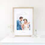 Simple Blush Wedding Photo Print