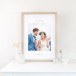 Simple Blush Wedding Photo Print