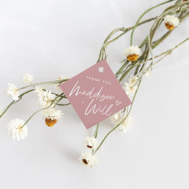 Simple Blush "Thank You" Tags - Image 2