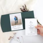 Modern Polaroid Pocketfold Wedding Invitation