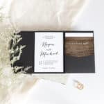 Rustic Luxe Pocketfold Wedding Invitation