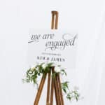 Simple Script Engagement Party Welcome Sign