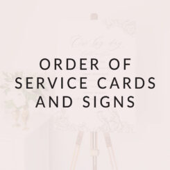 Order of Service Cards & Signs
