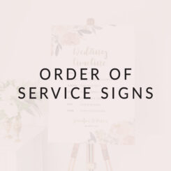 Order of Service Signs