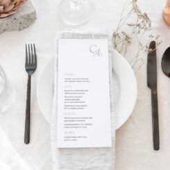 Blissfully Yours Wedding menu
