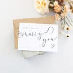 "I can't wait to marry you" Card