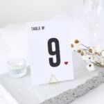 Bold Wedding Table Number