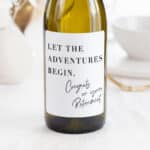 "Let the Adventures Begin" Wine Label