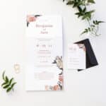 Copper Romance Folded Wedding Invitations