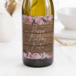 'Happy Birthday Bestie' Wine Label