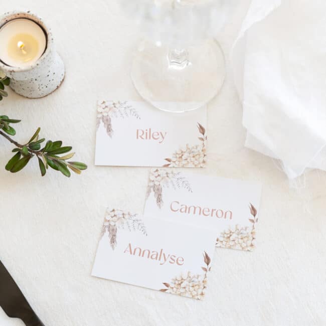 flat placecards