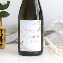 "Happy Retirement" Wine Label