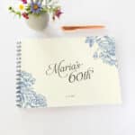 60th Birthday Party Guest Book (Etched Roses)
