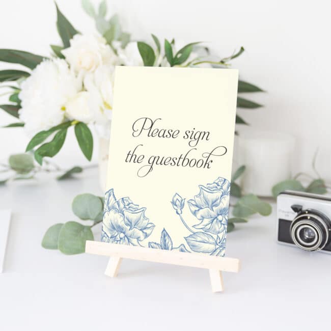 guestbook a5 sign in frame