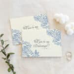 Etched Roses Wedding Party Proposal Card