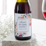 "Cheers to Love" Wine Labels