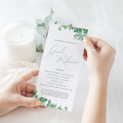 Lush Foliage Order of Service Cards
