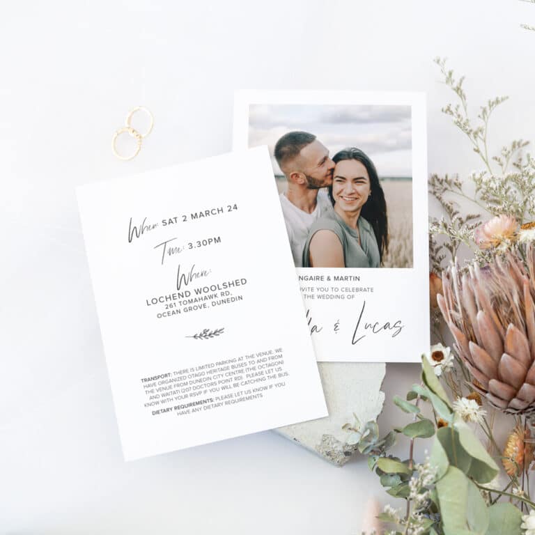 Modern Polaroid Wedding Invitations - Be My Guest Design