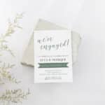 Natural Typographic Engagement Party Invitation