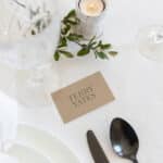 Natural Typographic Place Cards