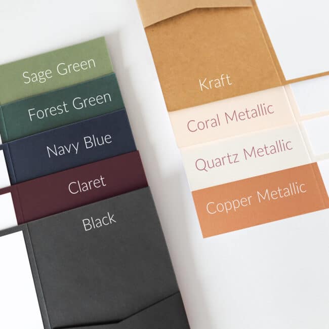 colour options for pocketfolds