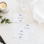 Rustic Wreath Place Cards
