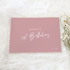 Simple Blush 21st Birthday Party Guestbook