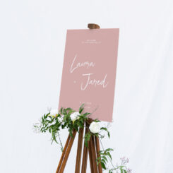 Simple Blush Welcome Sign