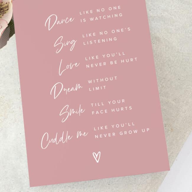 Dance Sing Love Dream Smile Card - Image 3