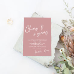 Simple Blush Party Invitation