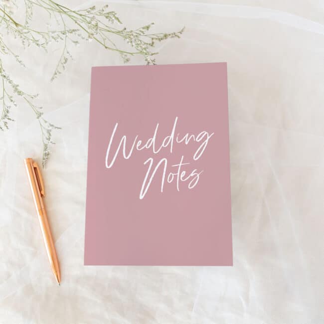 Simple Blush Wedding Notes