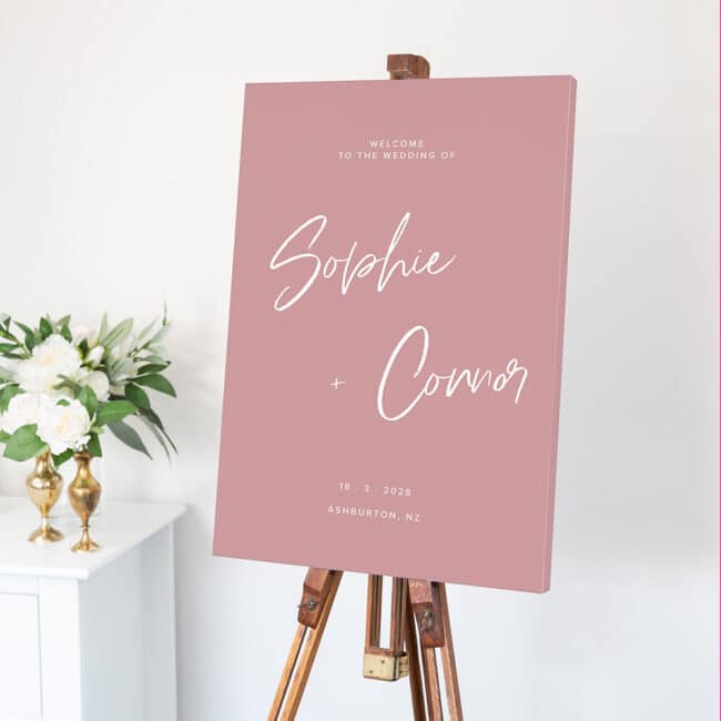 Simple Blush Welcome Sign - Image 2